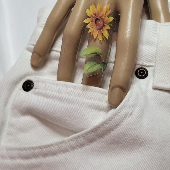 St Johns Bay, Not Worn, White Women's Jeans, Size 12M - Picture 7 of 9